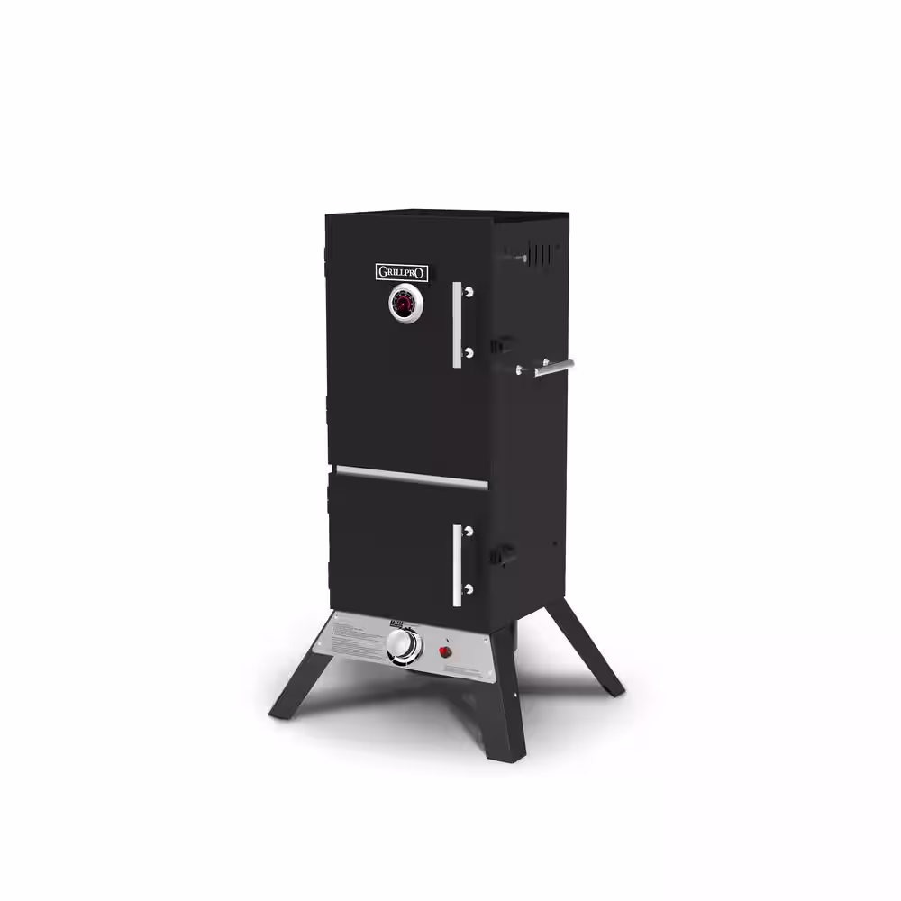 GrillPro 33 in. Vertical Propane Gas Cabinet Smoker