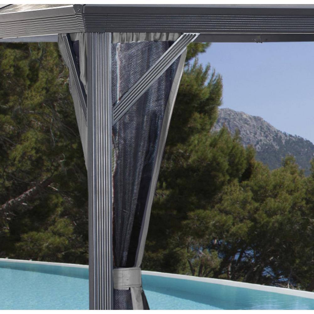 Sojag Verona 10 ft. x 14 ft. Charcoal Rustproof Aluminum Framed Gazebo
