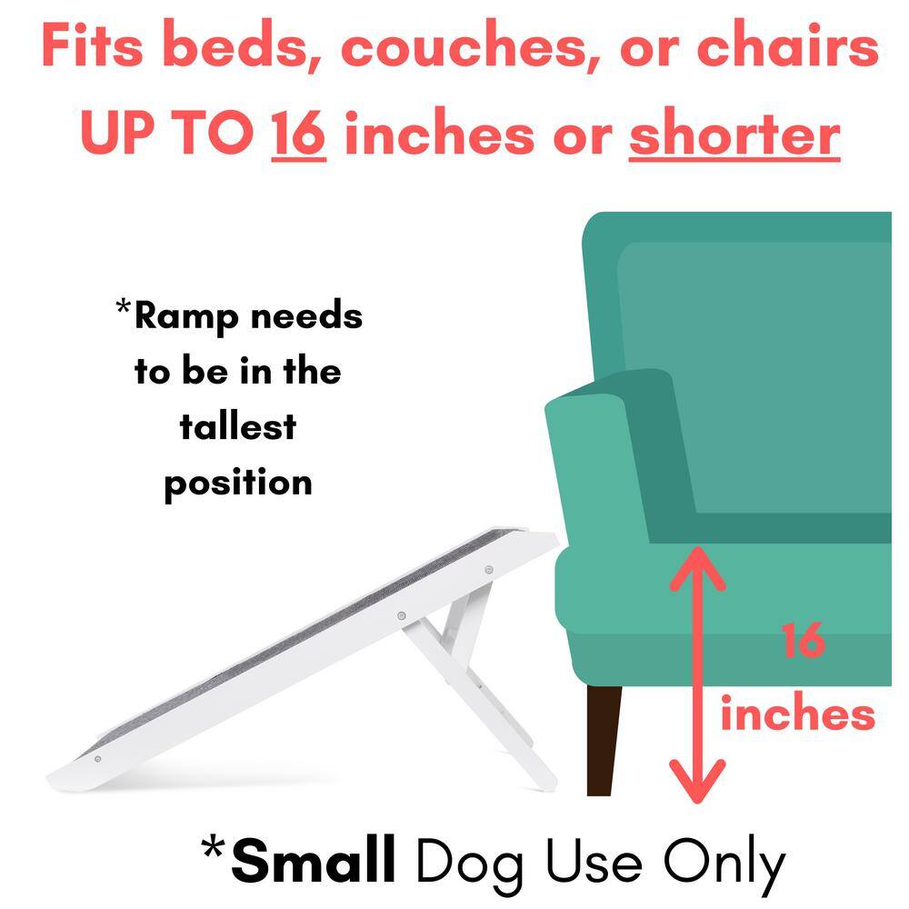 BirdRock Home Internet's Best Long White Adjustable Pet Ramp