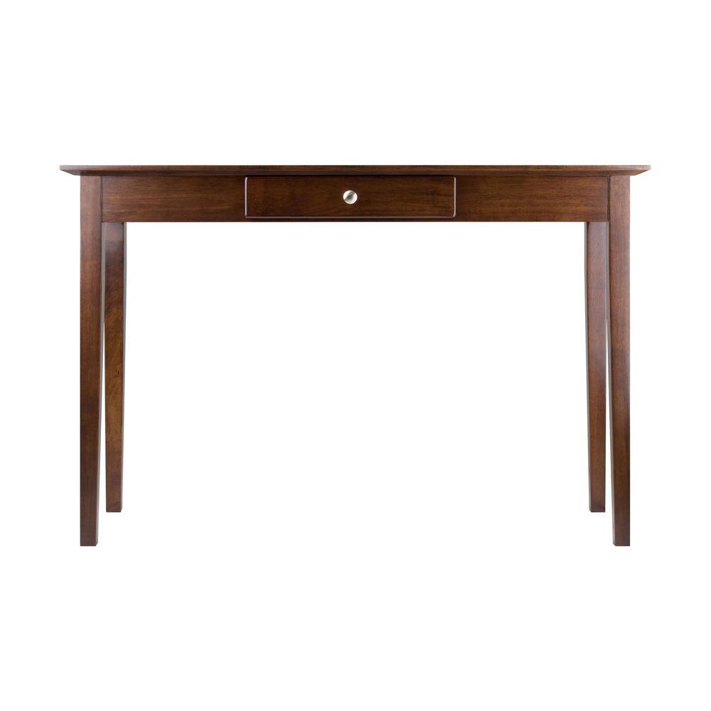 Winsome Wood Rochester 44 in. Walnut Rectangle Wood Console Table with Drawers