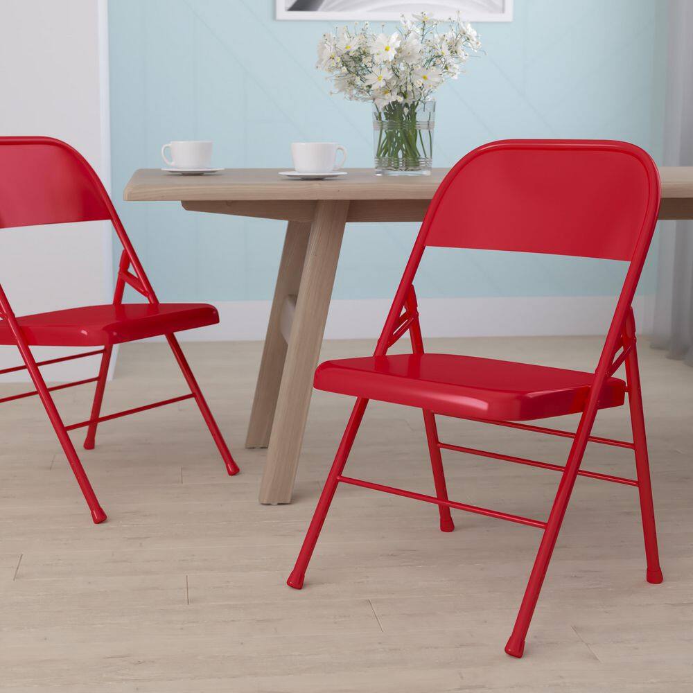 Carnegy Avenue Red Metal Utility Chair