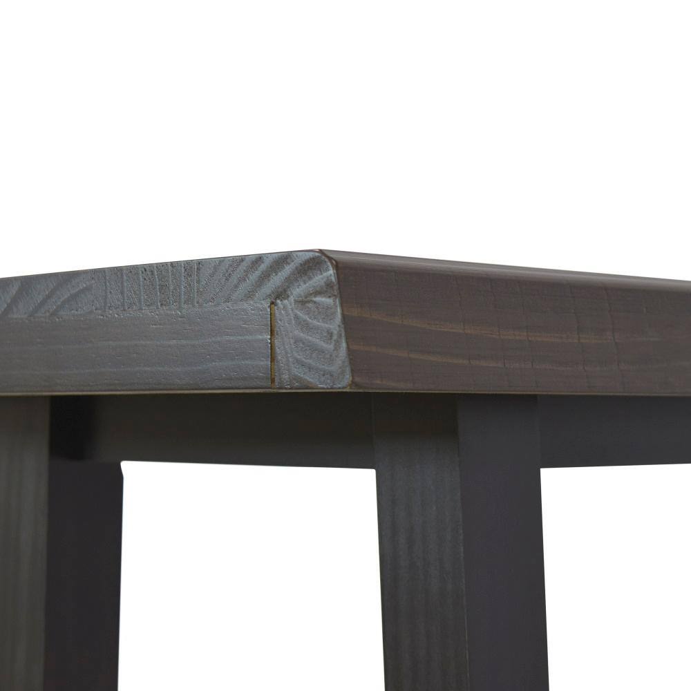 Steve Silver Jennings 60 in. Cherry/Ebony Standard Rectangle Wood Console Table with Live Edge