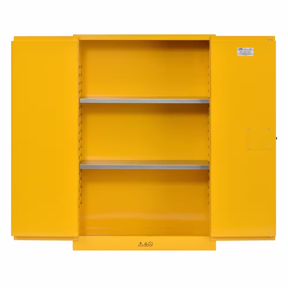 Sandusky Steel Freestanding Garage Cabinet in Yellow (43 in. W x 65 in. H x 18 in. D)