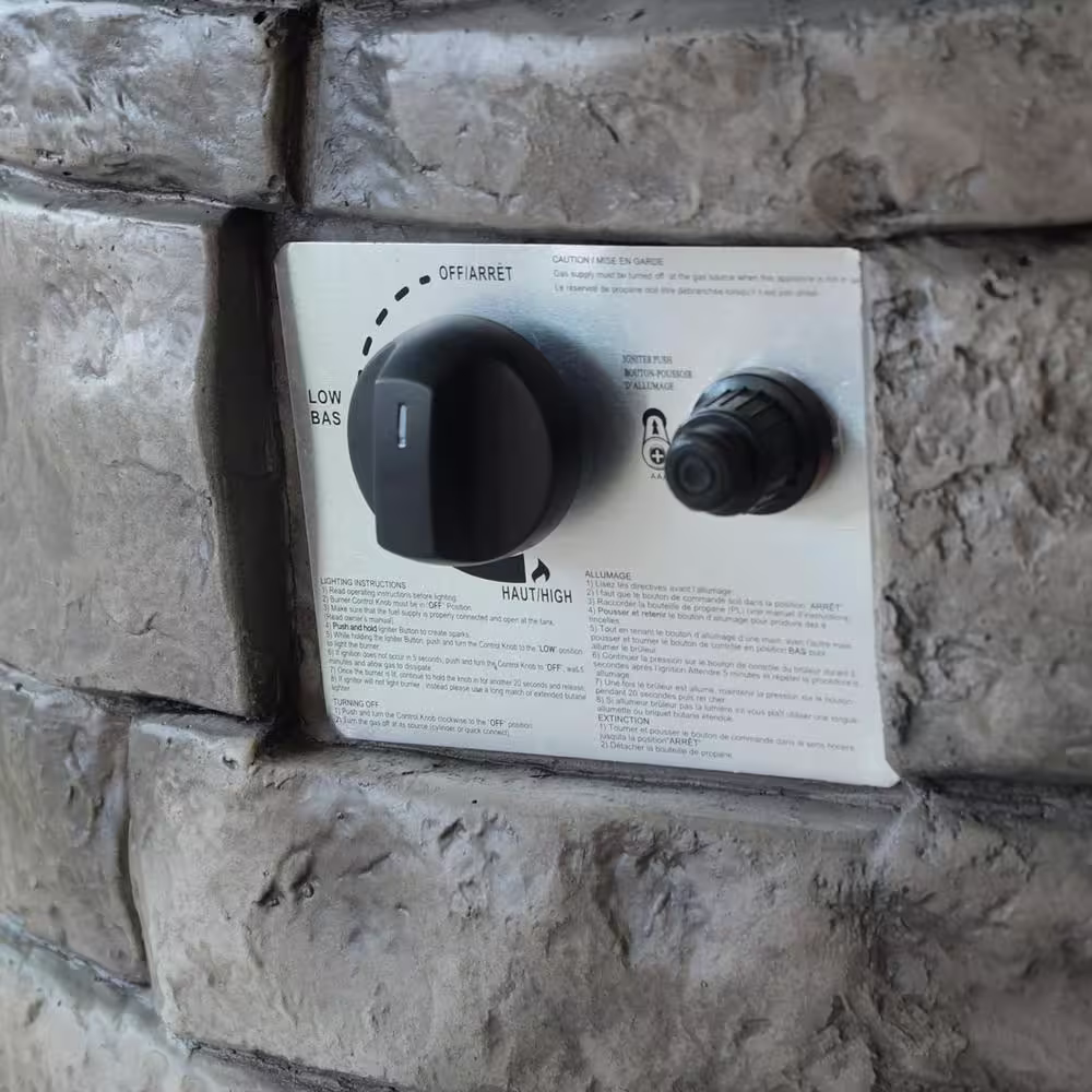 Noble House Xiomara 30 in. x 24 in. Circular MGO Propane Fire Pit in Grey