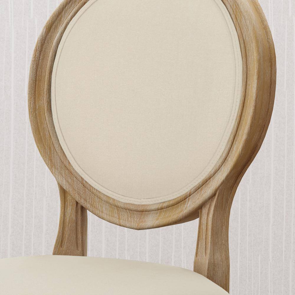 Noble House Phinnaeus Beige Fabric Dining Chairs (Set of 2)