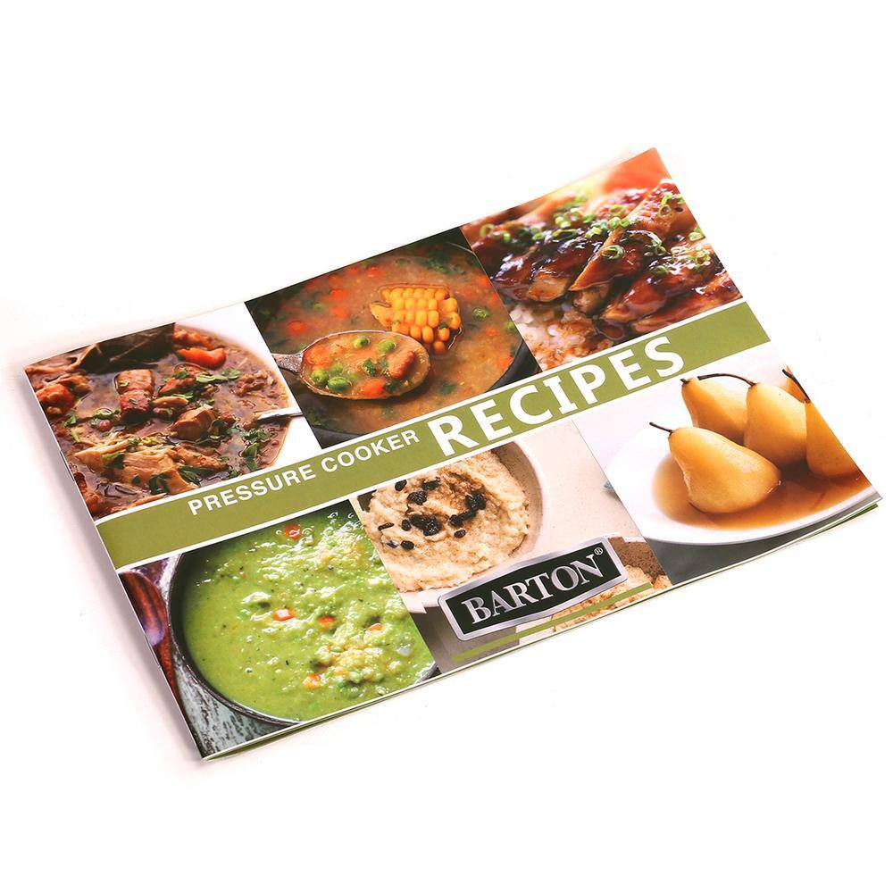 Barton Turbo 6 qt. Silver 15-PSI Stove Top Pressure Cooker Induction Compatible with Easy-Lock Lid