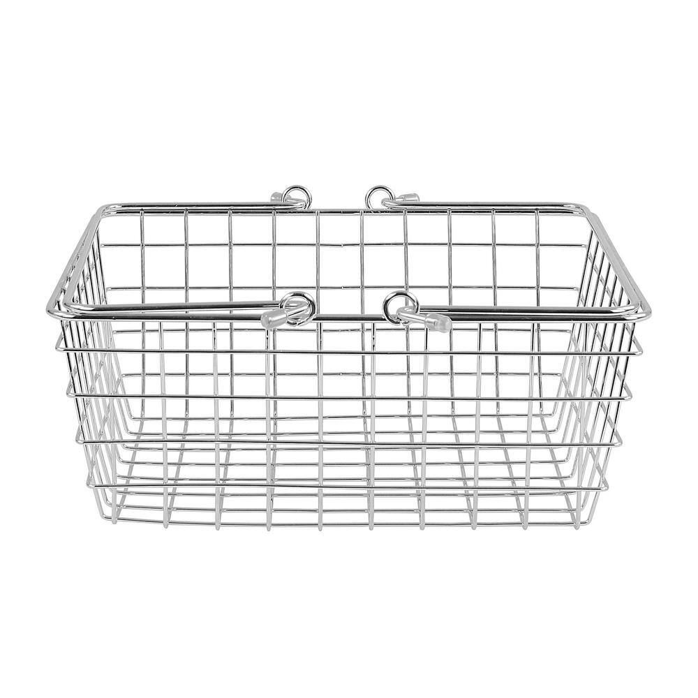 Spectrum 11 in. H x 4.75 in. W Chrome Steel 1-Drawer Wide Mesh Wire Basket