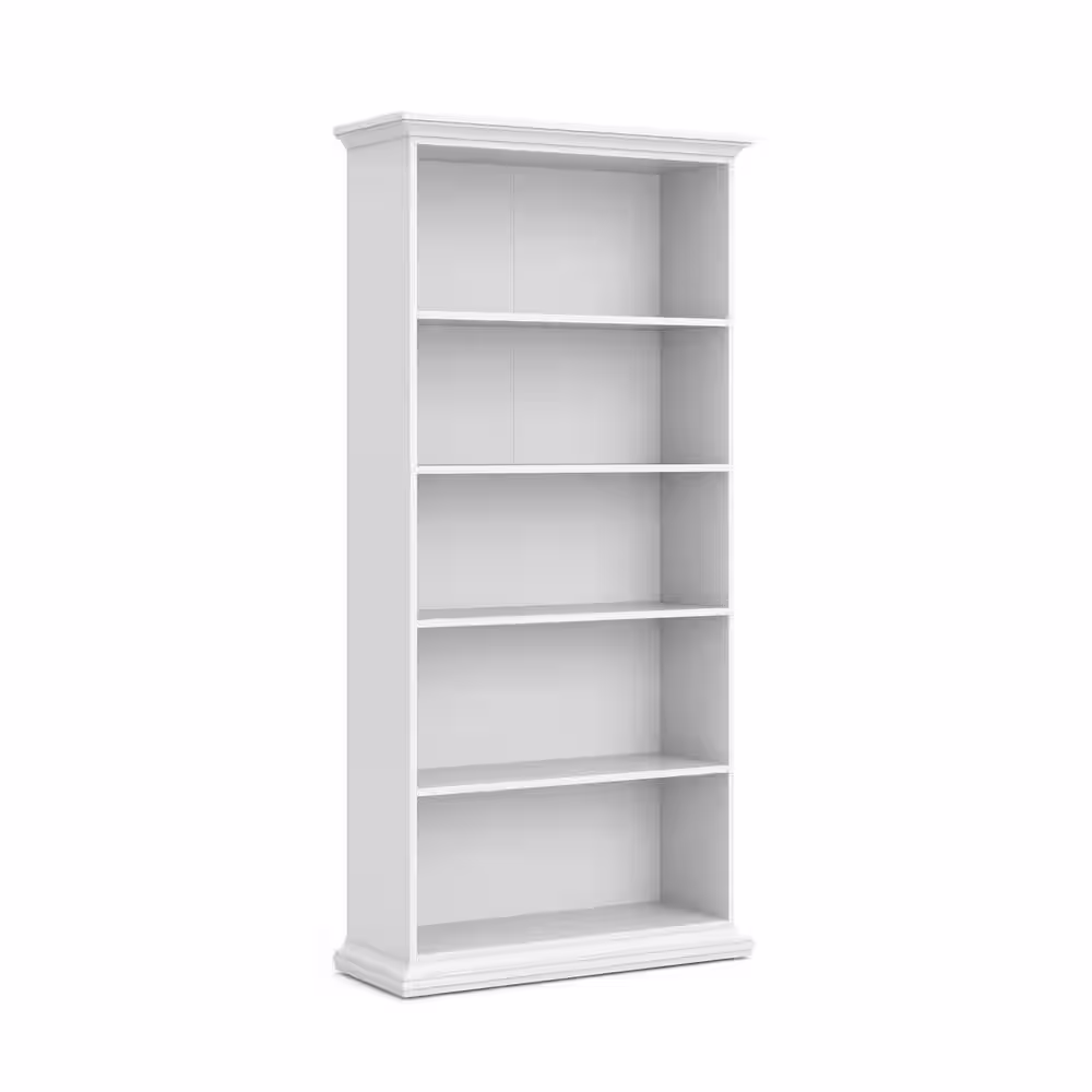 Tvilum Sonoma White 5-Shelf Bookcase