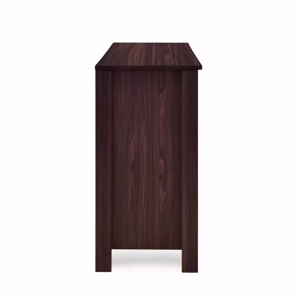 Noble House Hysham 13-Drawers Walnut Dresser and Nightstand Set 31.8 in. x 60.75 in. x 16 in.