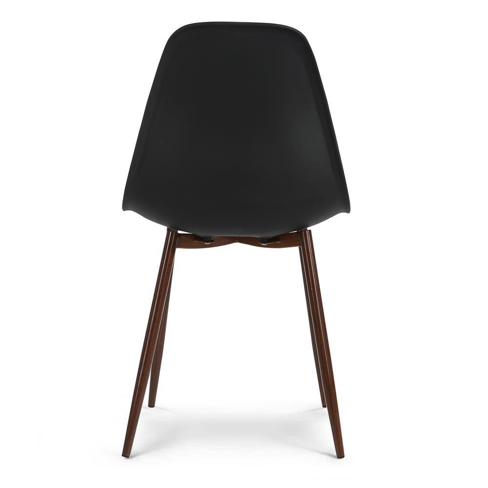 EDGEMOD Landon Black Sculpted Dining Chair (Set of 4)