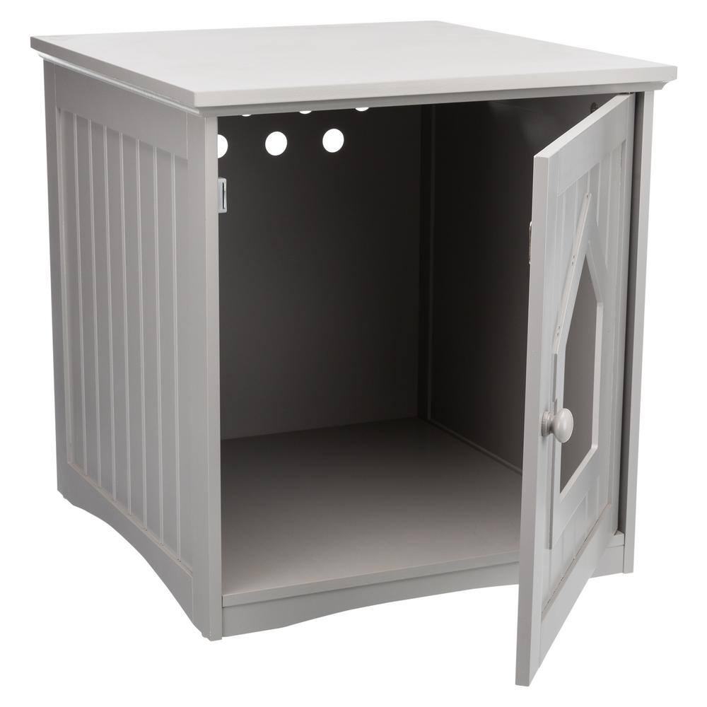 TRIXIE Standard Wooden Litter Box Enclosure in Gray