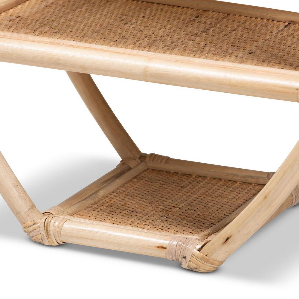 bali & pari Ruana Natural Brown 3-Tier Rattan Shelving Unit (21.5 in. W x 26.8 in. H x 9.6 in. D)