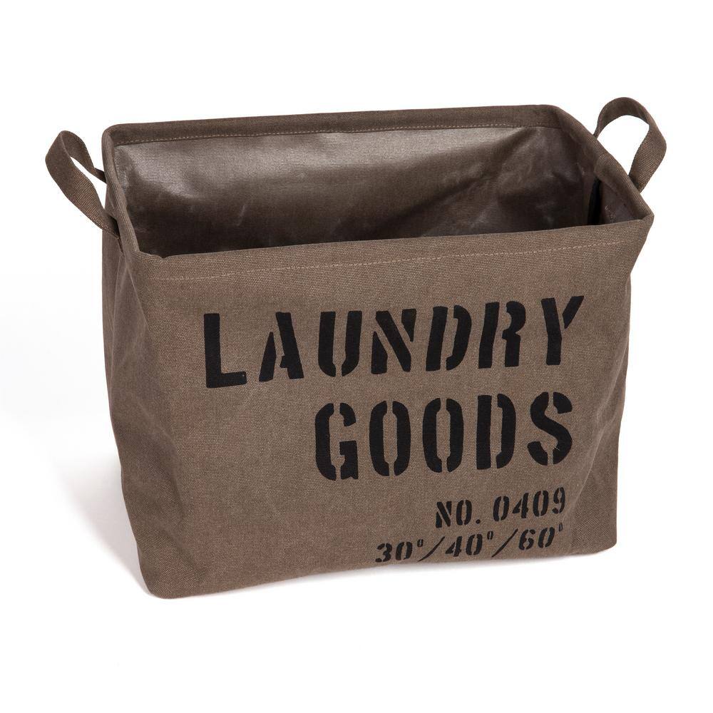 DANYA B Army Canvas Laundry Basket