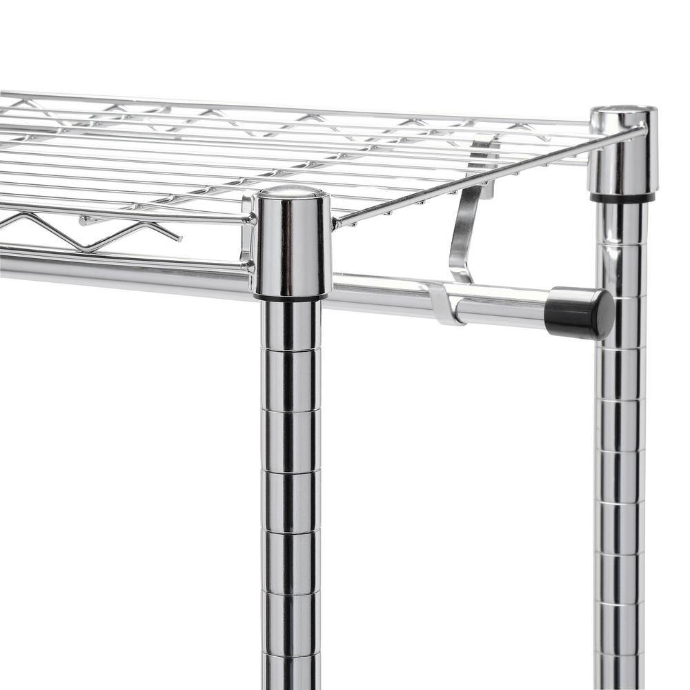 Honey-Can-Do 74 in. H Chrome Rolling Urban Laundry Center