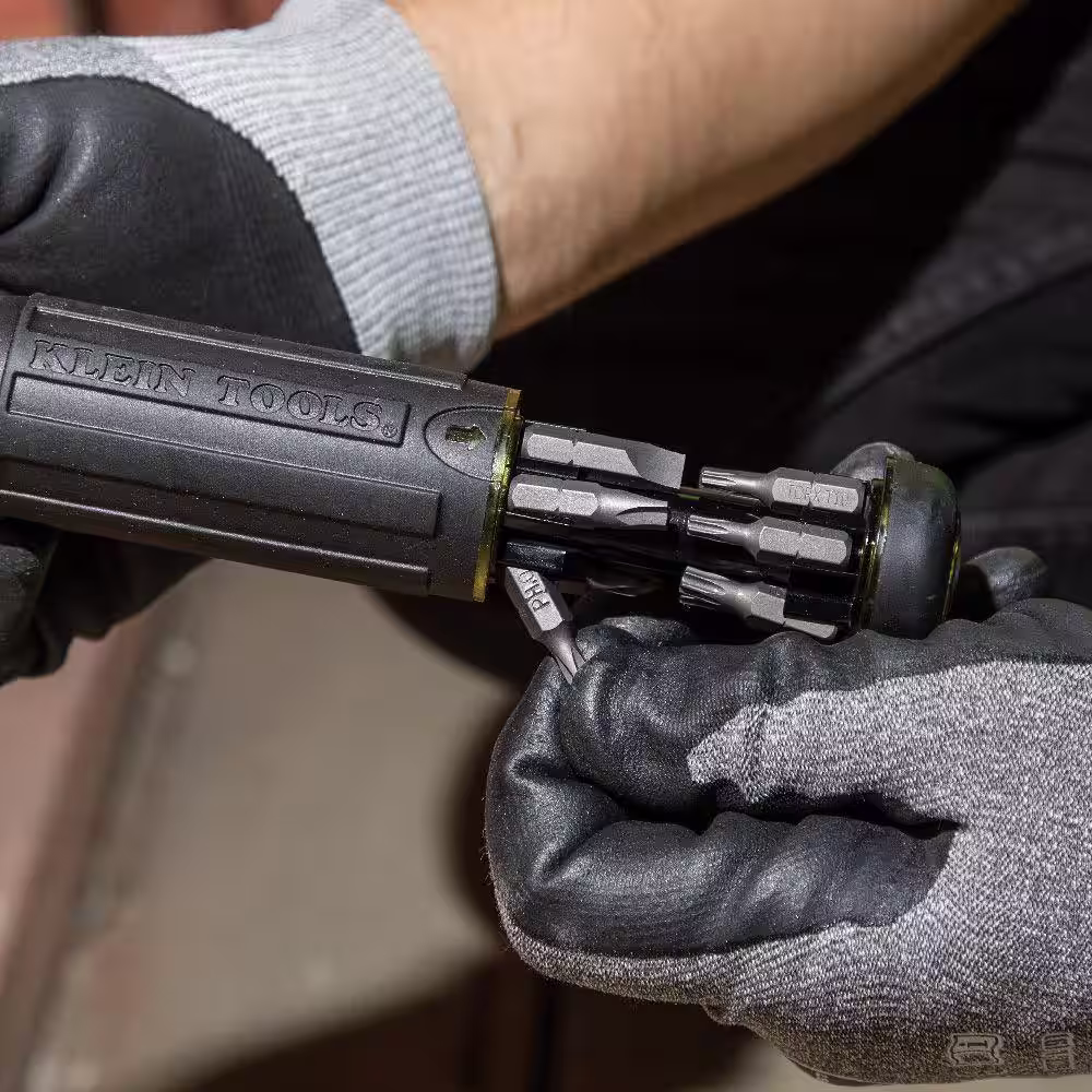 Klein Tools Adjustable Length Multi-Bit Screwdriver Set (2-Piece)