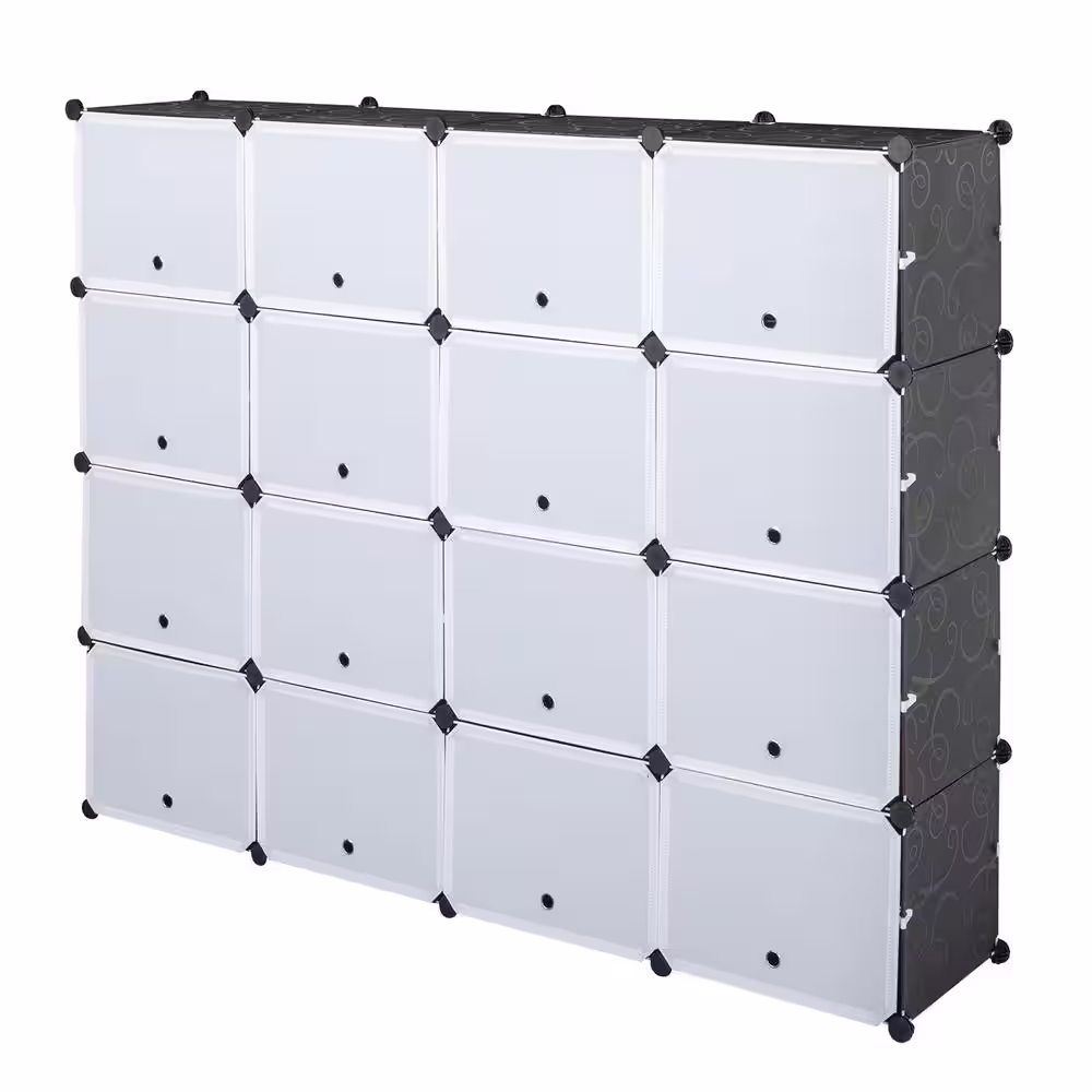 None 63.78 in. H 56-Pair Black Shoe Rack