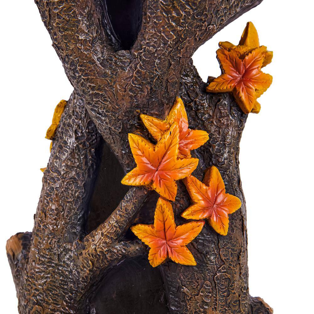 Evergreen Maple Tree Resin Birdbath