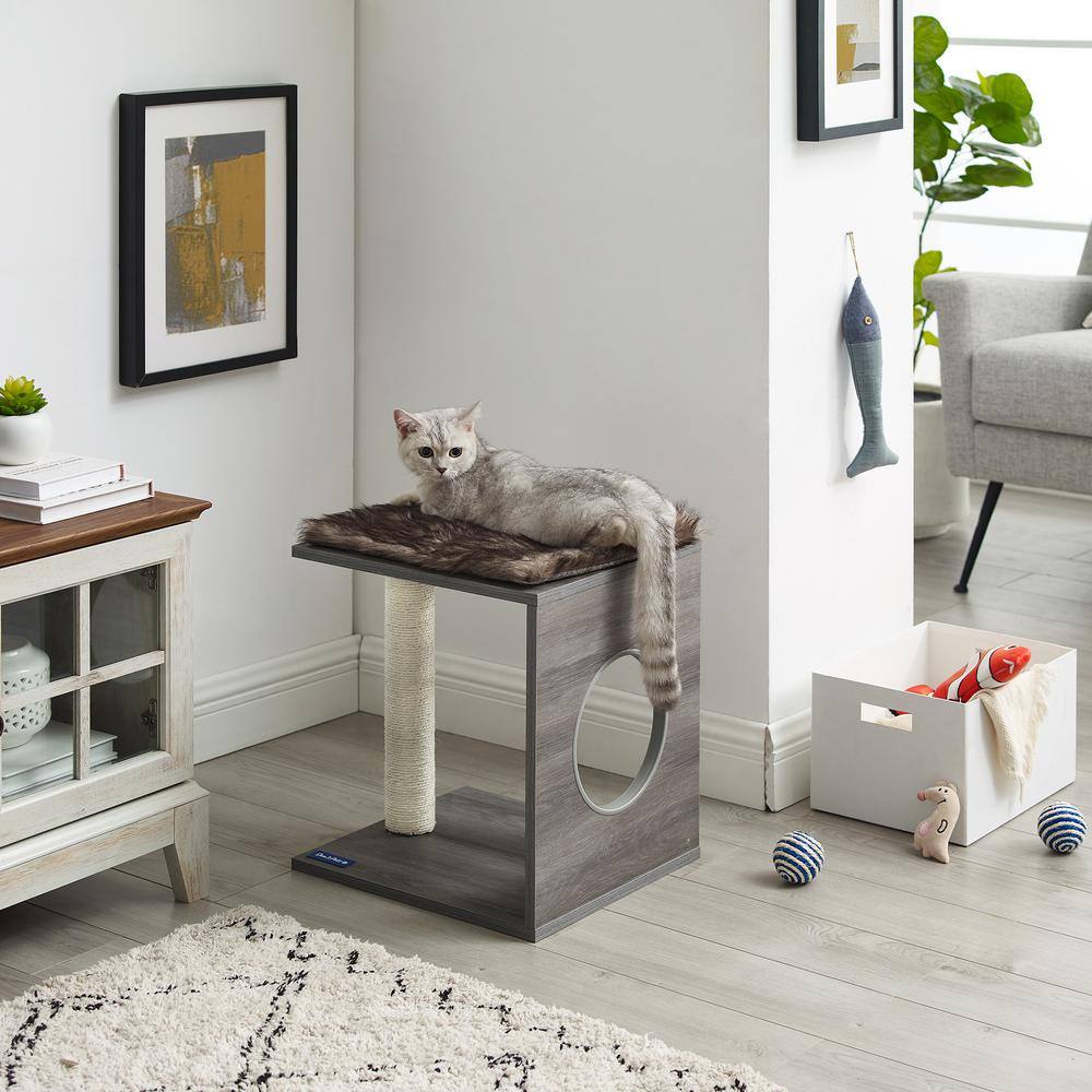 Sam's Pets Sheree 17 in. Gray Brown Cat Tree