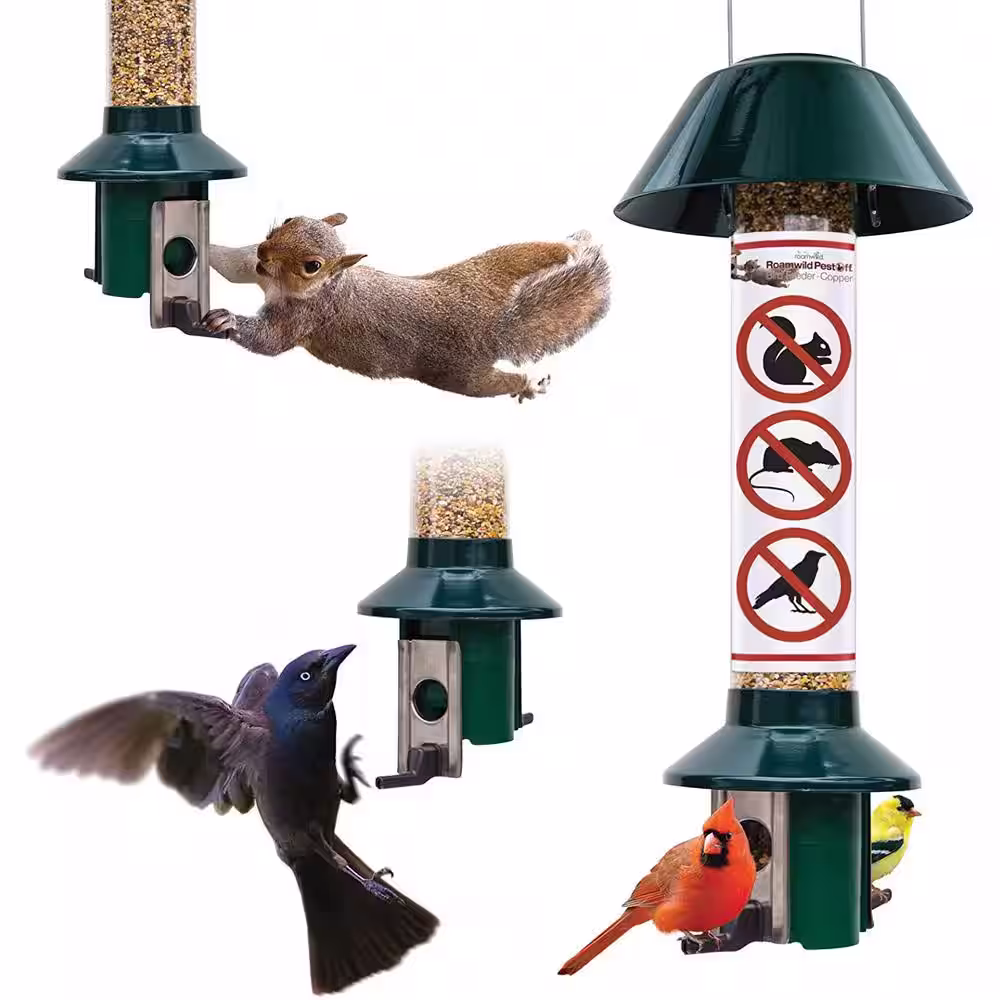 None Metal Pest Off Squirrel Proof Mixed Seed and Sunflower Bird Feeder