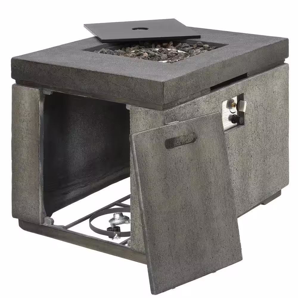 None Concrete MGO Propane Fire Pit Table