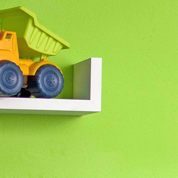 DANYA B 17 in. x 4 in. White Floating 'U' Laminated Shelves (Set of 3)