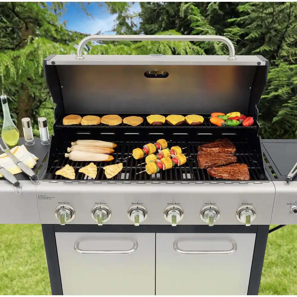 KENMORE 6-Burner with Side Propane Gas Burner XL Grill