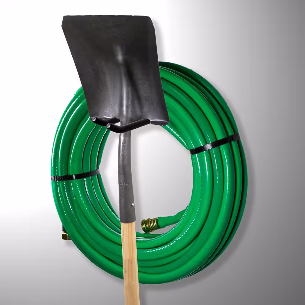 Everbilt 50 lb. Heavy-Duty Wall Mounted Steel Tool Rack in Black (Mounting Hardware Included)