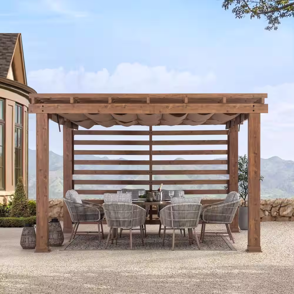Sunjoy 13 ft. x 11 ft. Steel Pergola