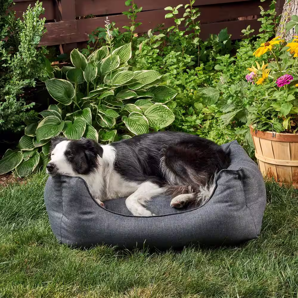 None Willow Small Charcoal Olefin Cuddler Pet Bed