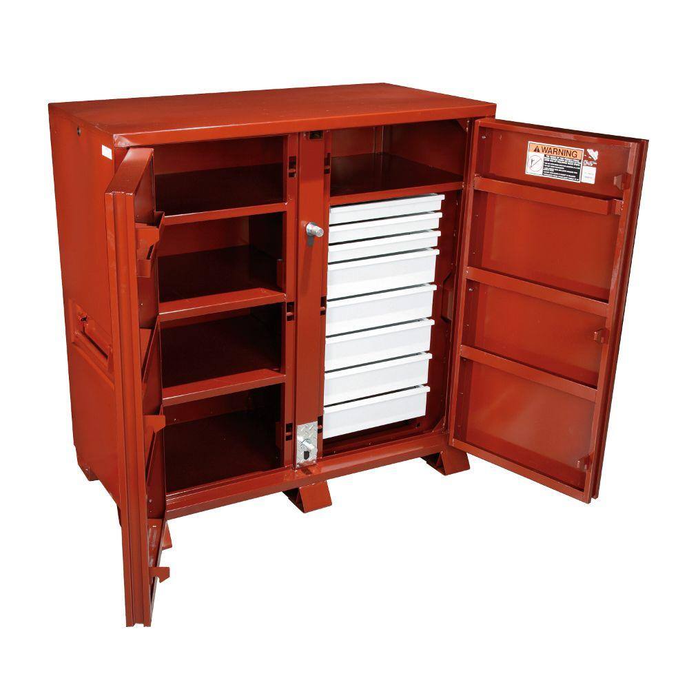 Crescent Jobox Heavy Duty Steel Freestanding Garage Cabinet in Brown (61 in. W x 60 in. H x 30 in. D)