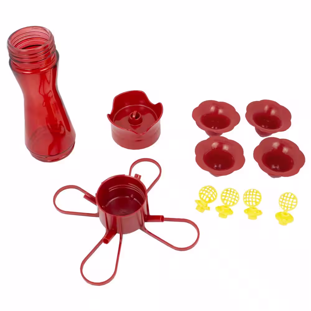 Perky-Pet Red Pinch Waist Plastic Hummingbird Feeder - 8 oz. Capacity