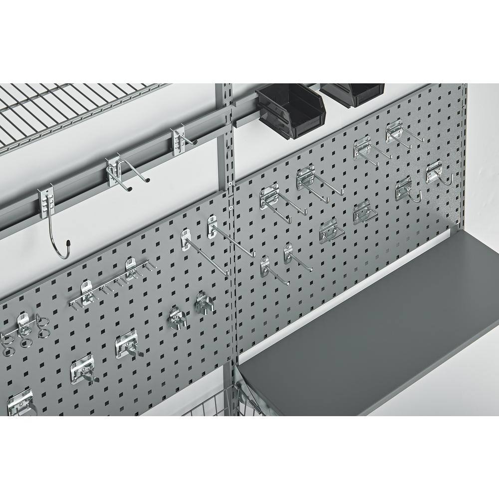 Triton Products Storability 3/8 in. Silver Garage Wall Storage Center