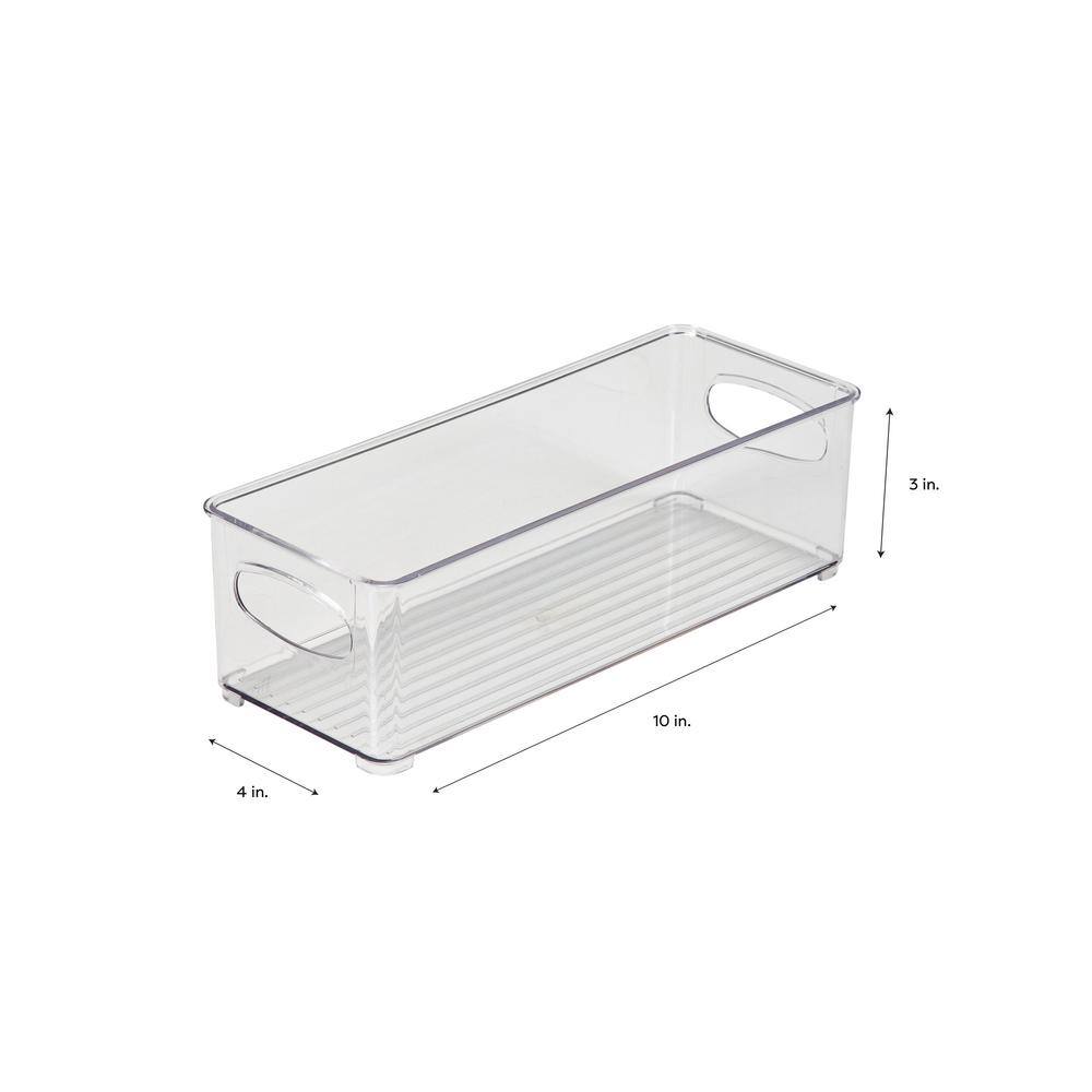 Simplify 4 in. x 3 in. Small Narrow Vertical Stripe Organizer in Clear