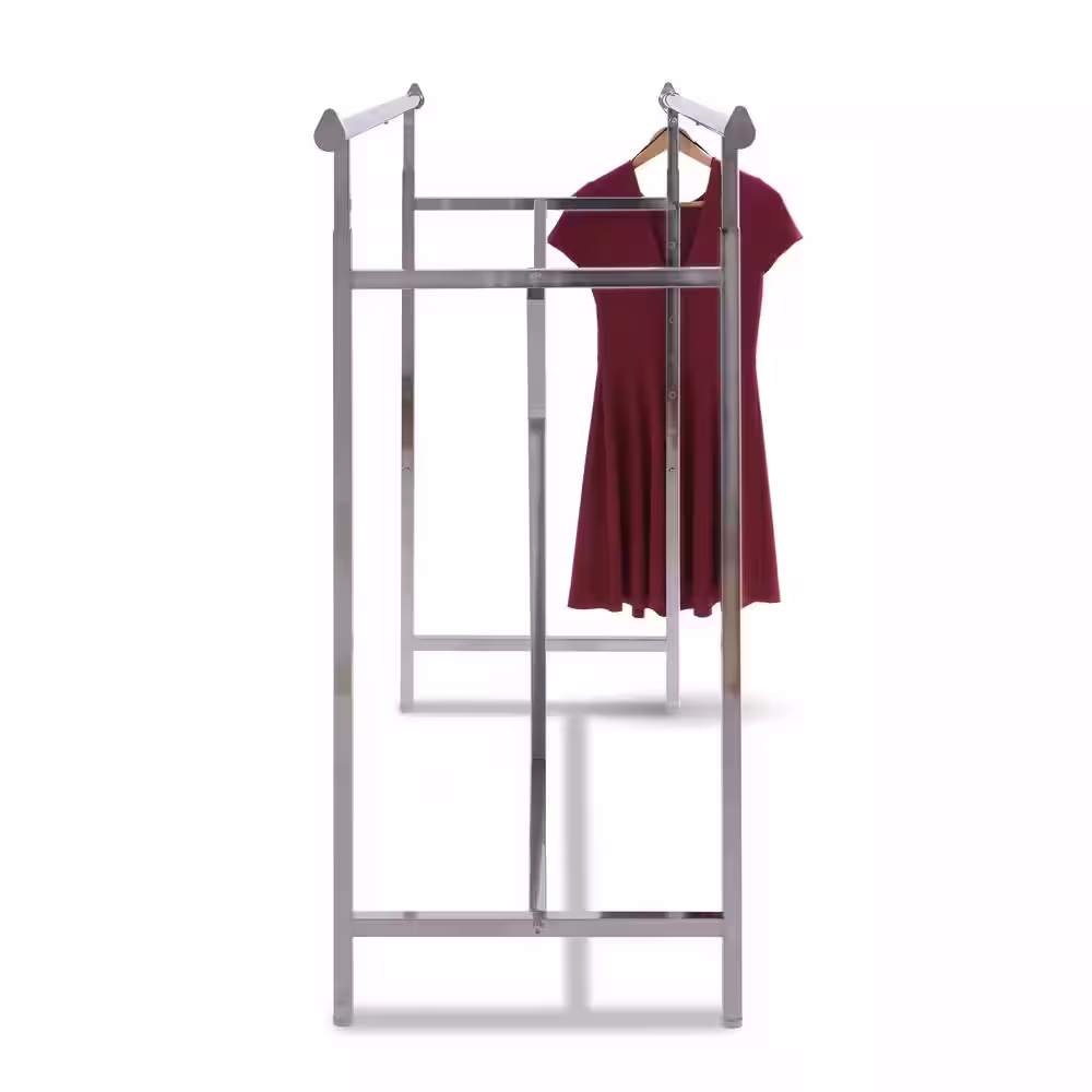 Econoco Chrome Metal Clothes Rack 22 in. W x 70 in. H