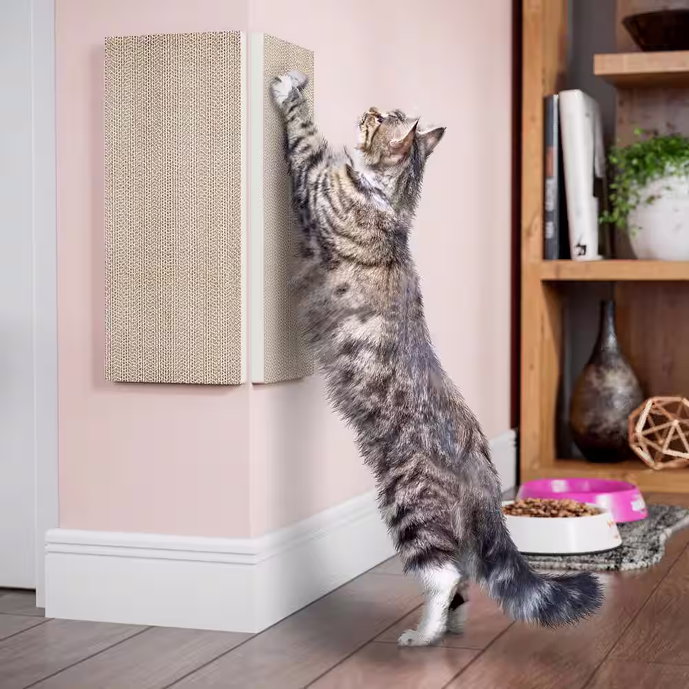 Way Basics Eco zBoard White Corner Cat Scratcher