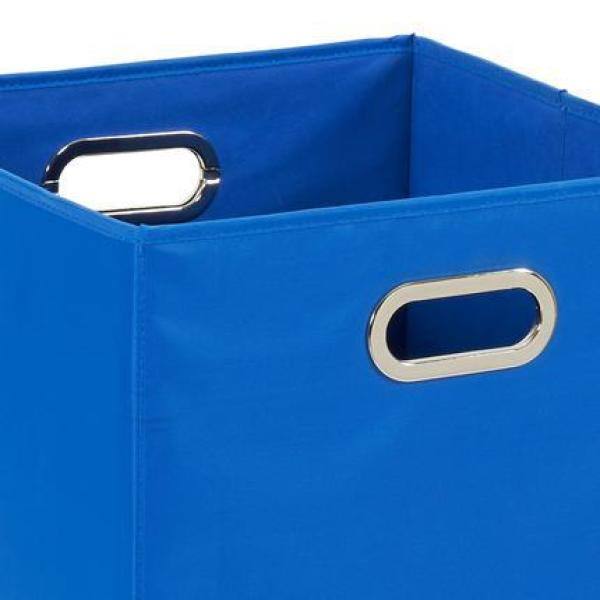 HOUSEHOLD ESSENTIALS GEN Royal Blue Collapsible Polyester Laundry Hamper