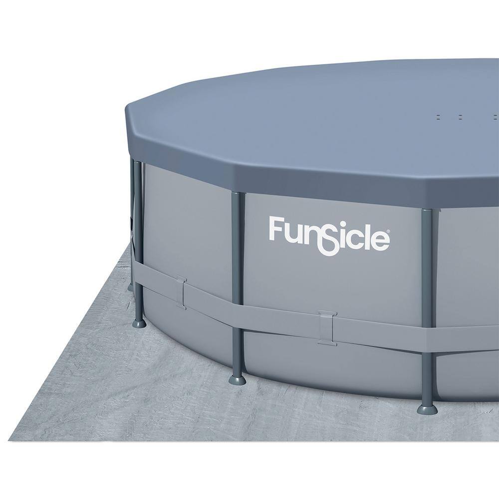 None Oasis 16 ft. Round 48 in. Deep Metal Frame Round Above Ground Swimming Pool with Pump