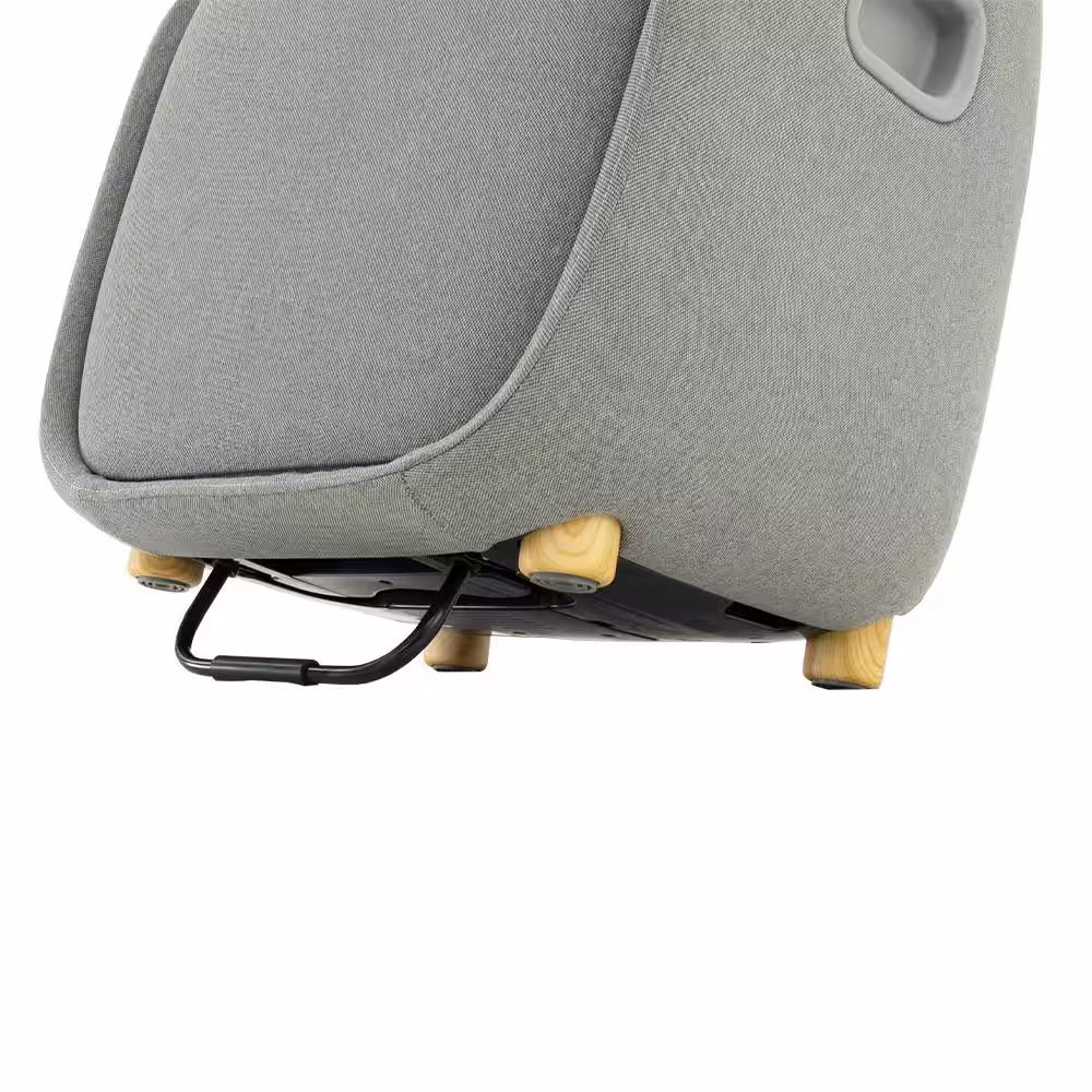 Synca Wellness REI Grey Foot, Calf and Lumbar 3-Speed Heated Ottoman Massager with Warm Cotton Shiatsu Calf Massage