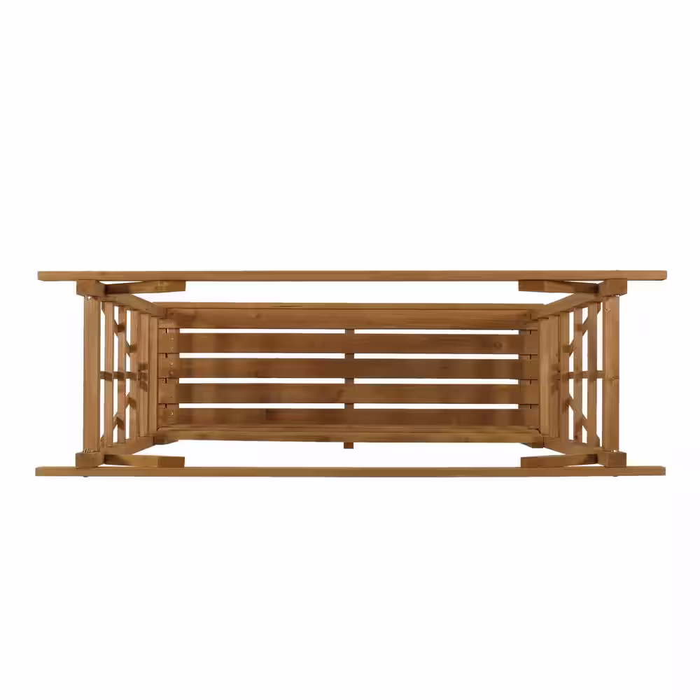 Noble House Lyanna Teak Brown Bench 80.00 in. x 58.50 in. x 19.25 in.
