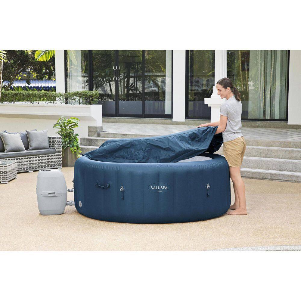 Bestway SaluSpa Milan Airjet Plus 6-Person Inflatable Hot Tub with 2-PureSpa Seats