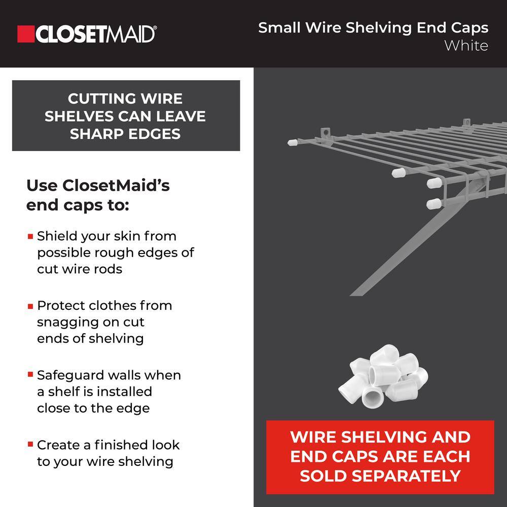 ClosetMaid White Plastic Small End Caps (1000-Pack)