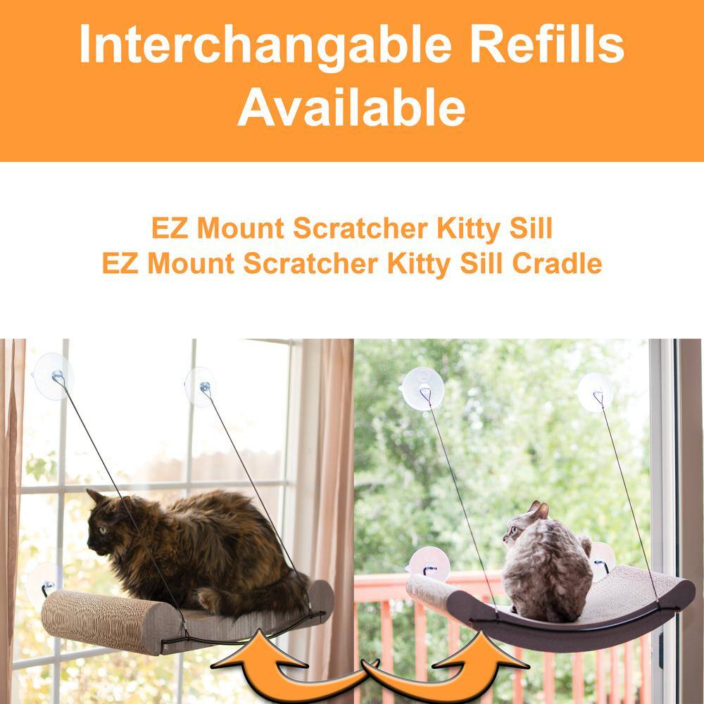 K and H Pet Products EZ Mount 11 in. x 20 in. x 2 in. Tan Scratcher Kitty Sill