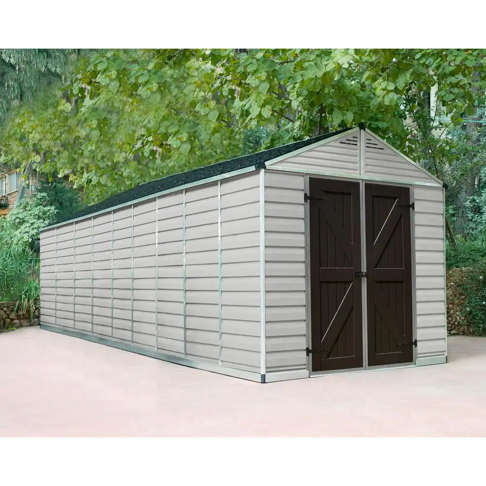 CANOPIA by PALRAM SkyLight 8 ft. x 20 ft. Tan Garden Outdoor Storage Shed
