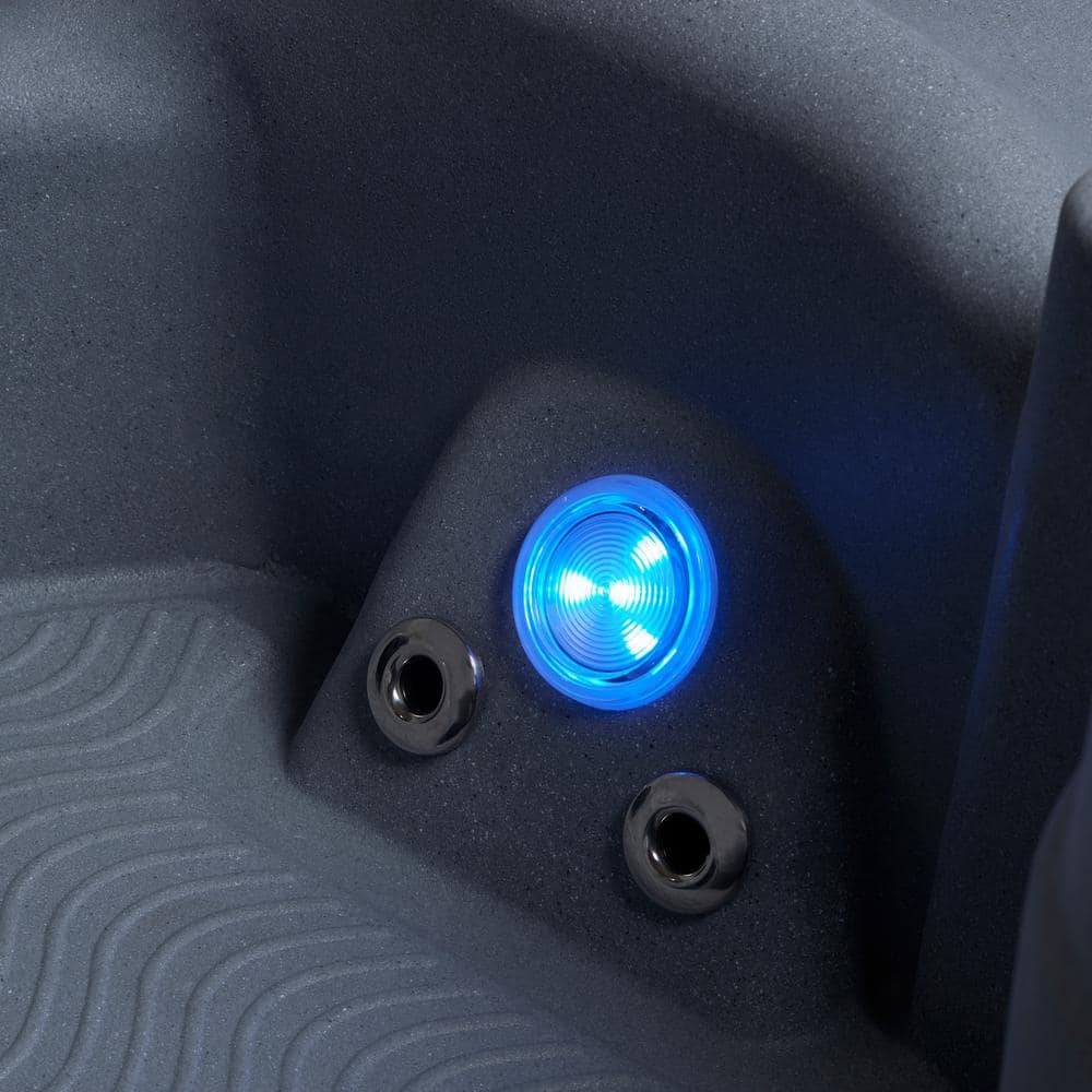 AquaLife Siesta LS 5-Person 70 Stainless Jets Lounger 240-Volt Hot Tub with stainless steel Heater ozone and Built-in Ice Bucket