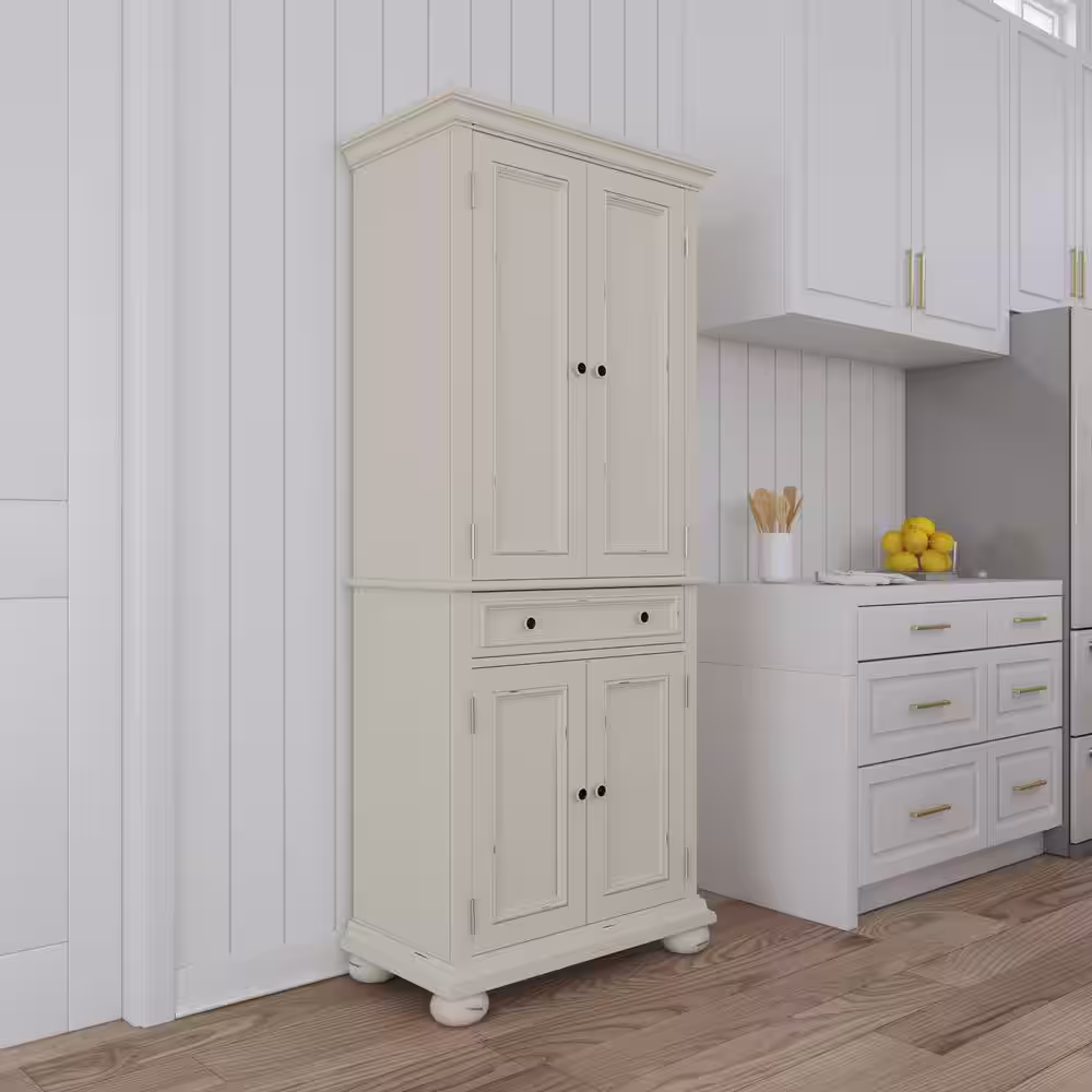 HOMESTYLES Dover Off White Kitchen Pantry