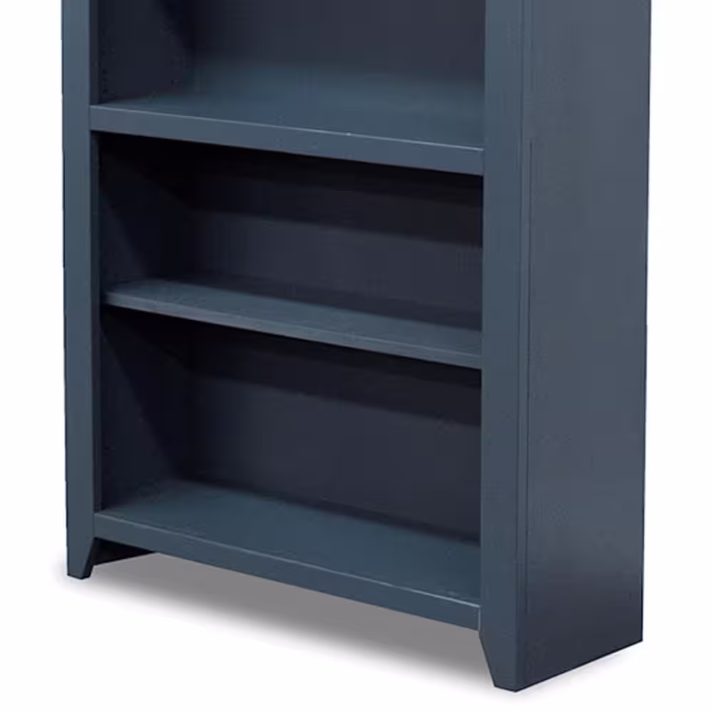 None Nantucket 33.81 in. Wide Blue Denim/Whiskey 5 Standard Bookcase