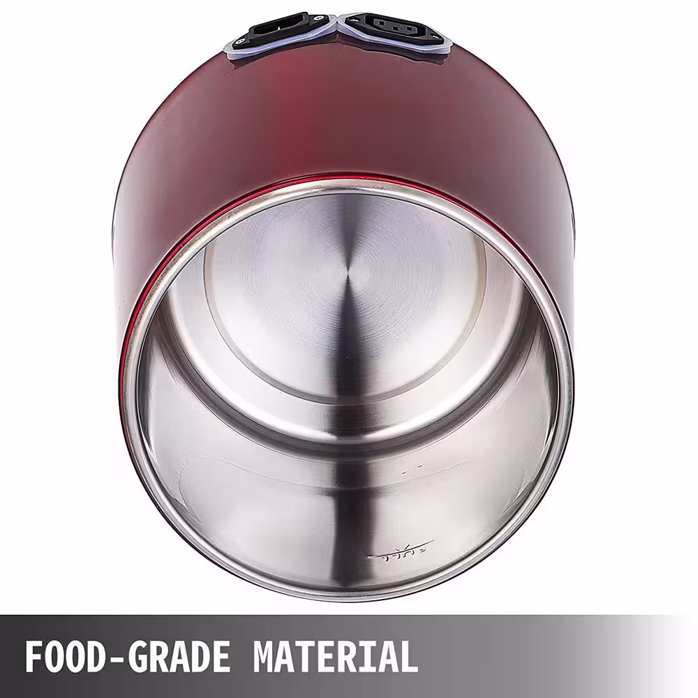 VEVOR 1.1 Gal. Water Distiller 750 Watt Dual-Button Distilled Water Maker 304 Stainless Steel Distilled Water Machine, Red