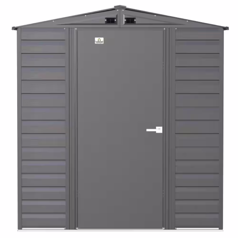 Arrow Select 6 ft. W x 5 ft. D Charcoal Metal Shed 27 sq. ft.