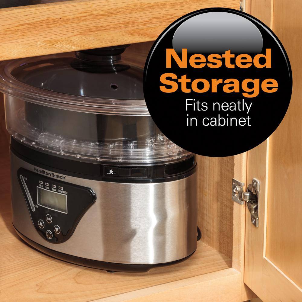 Hamilton Beach 22-Cup Stainless Steel Digital Food Steamer