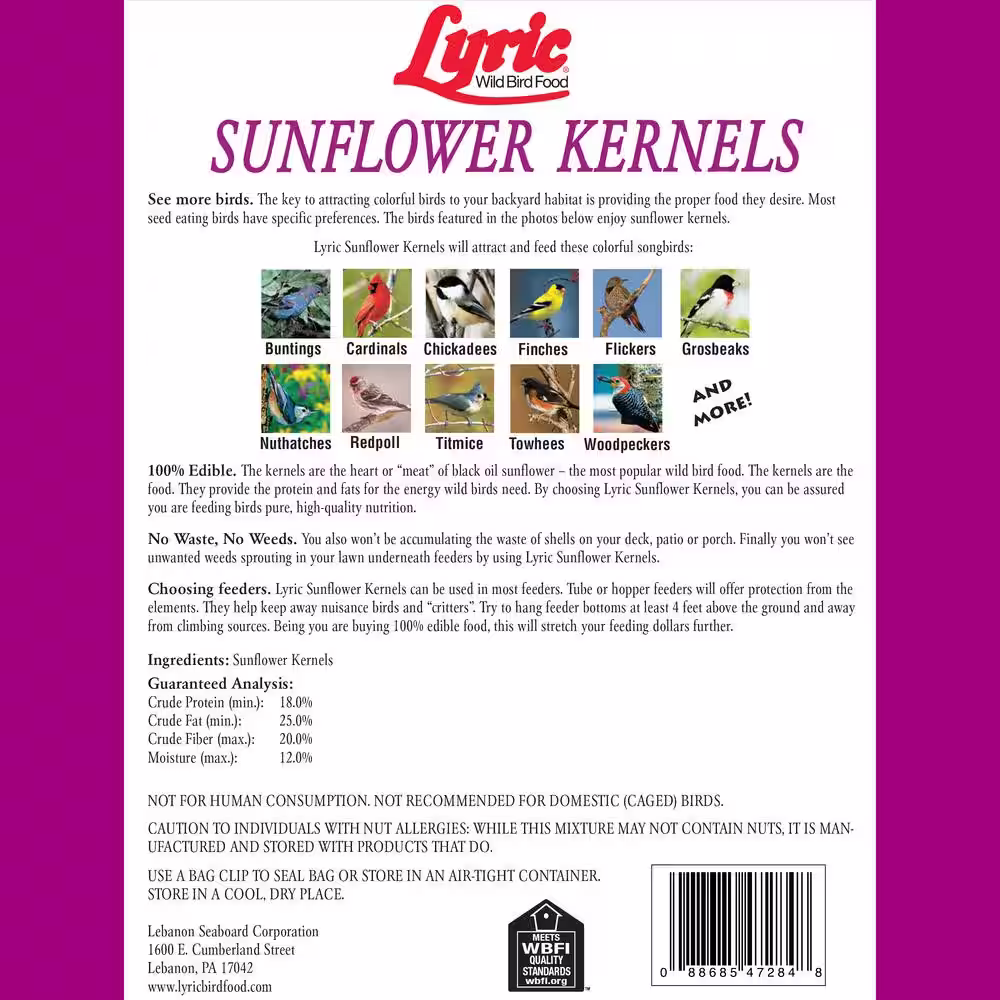 Lyric 25 lb. Sunflower Kernels